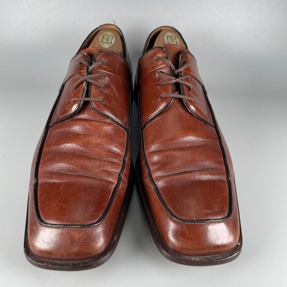 Mezlan Medolla Men’s Size 10.5 Brown Leather Oxford Apron Toe Lace Up Dress Shoe main image 4